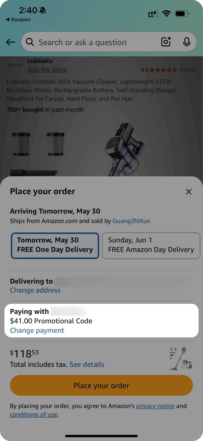 Option One - Buy Now step 4